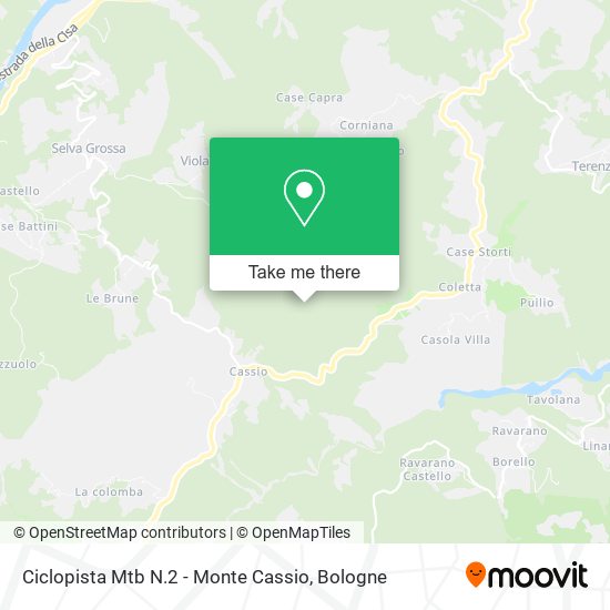 Ciclopista Mtb N.2 - Monte Cassio map