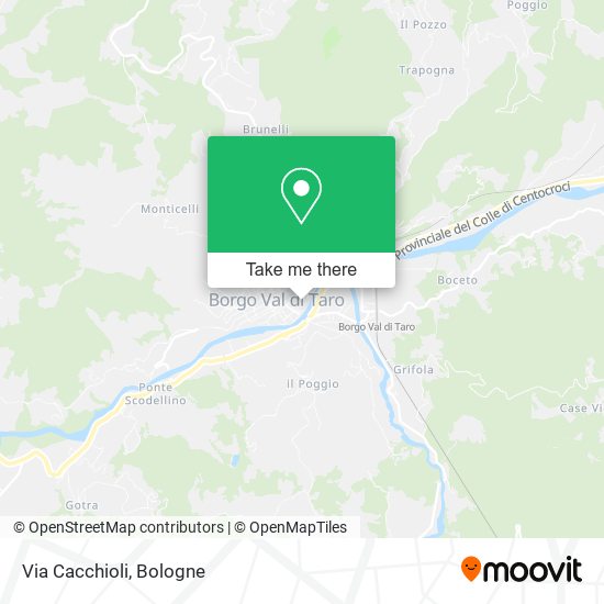 Via Cacchioli map