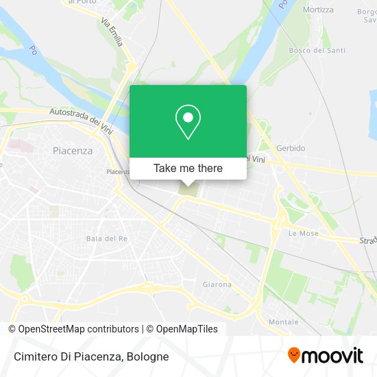 Cimitero Di Piacenza map