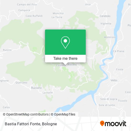 Bastia Fattori Fonte map