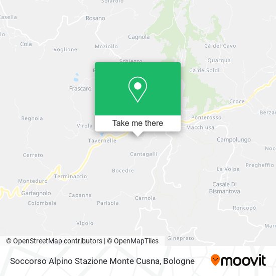 Soccorso Alpino Stazione Monte Cusna map