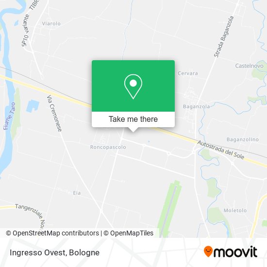 Ingresso Ovest map