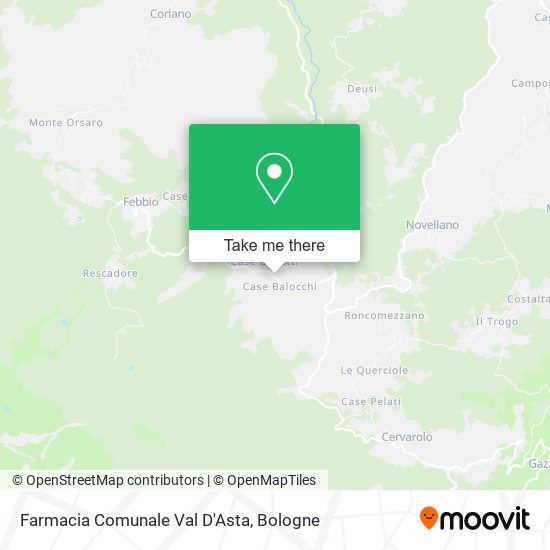 Farmacia Comunale Val D'Asta map