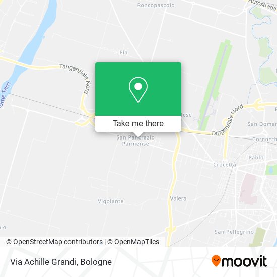 Via Achille Grandi map