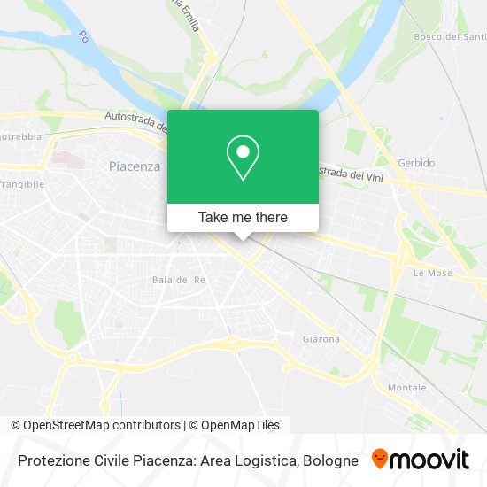 Protezione Civile Piacenza: Area Logistica map