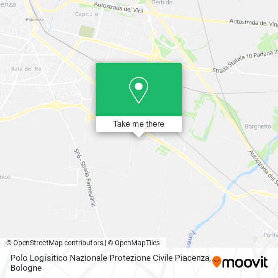 Polo Logisitico Nazionale Protezione Civile Piacenza map