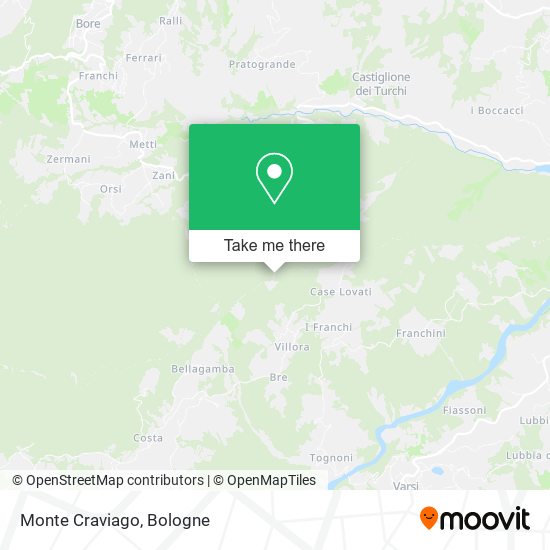 Monte Craviago map