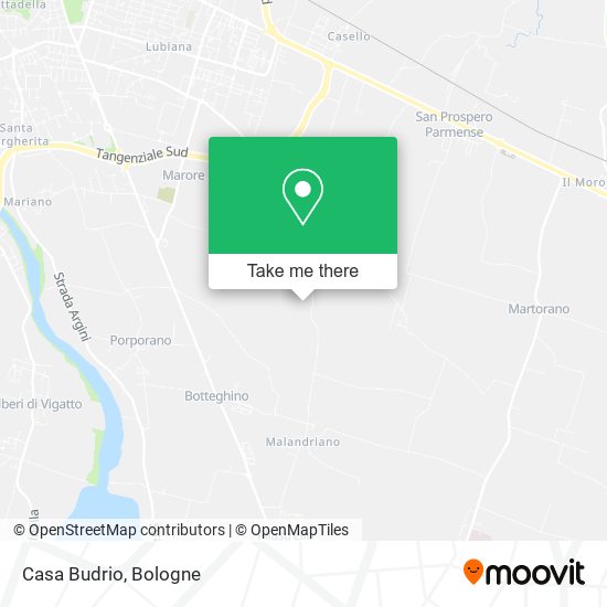 Casa Budrio map