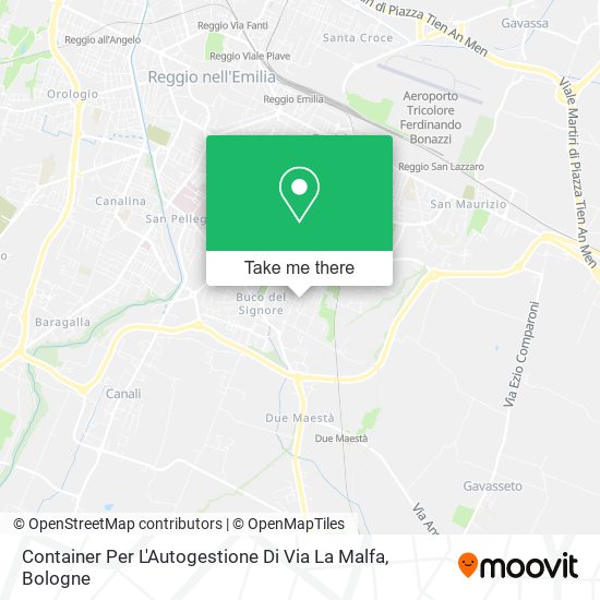 Container Per L'Autogestione Di Via La Malfa map