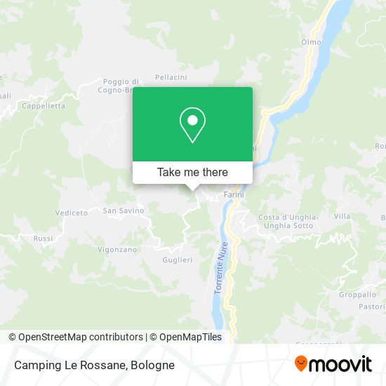 Camping Le Rossane map