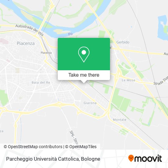 Parcheggio Università Cattolica map
