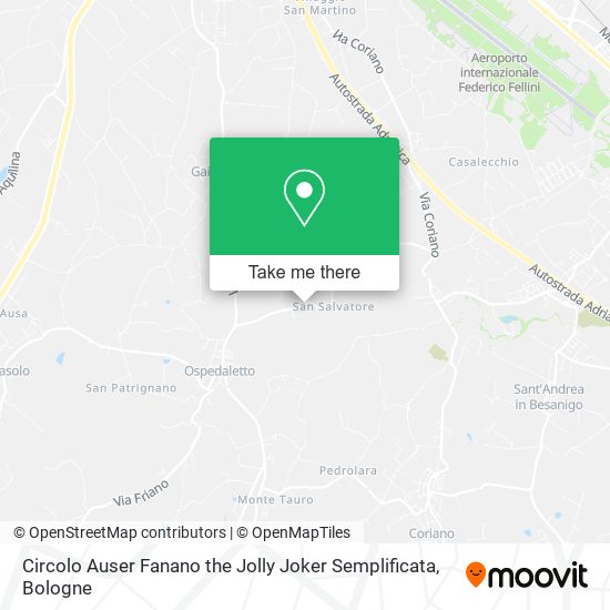 Circolo Auser Fanano the Jolly Joker Semplificata map