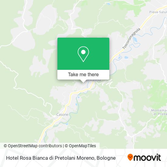 Hotel Rosa Bianca di Pretolani Moreno map