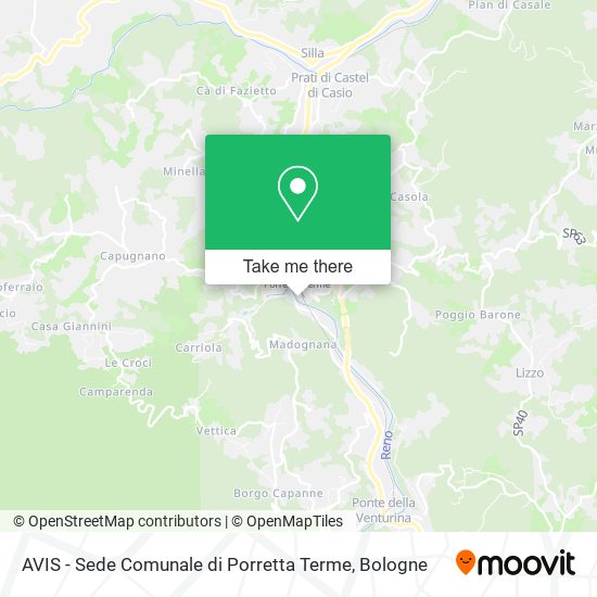 AVIS - Sede Comunale di Porretta Terme map