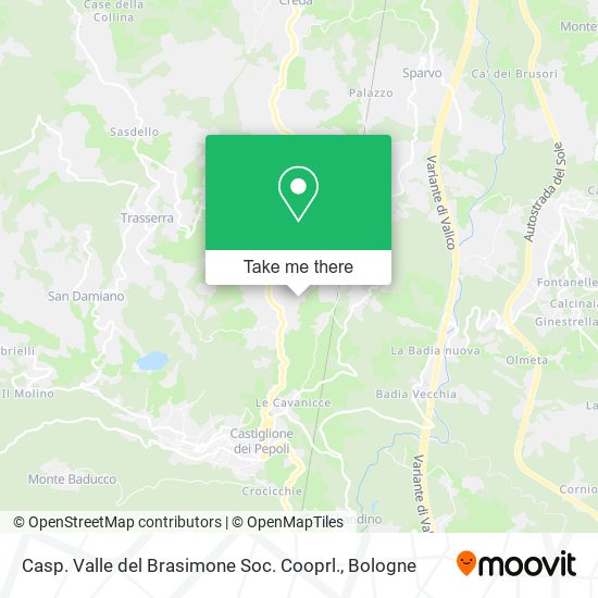 Casp. Valle del Brasimone Soc. Cooprl. map
