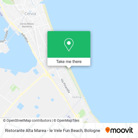 Ristorante Alta Marea - le Vele Fun Beach map