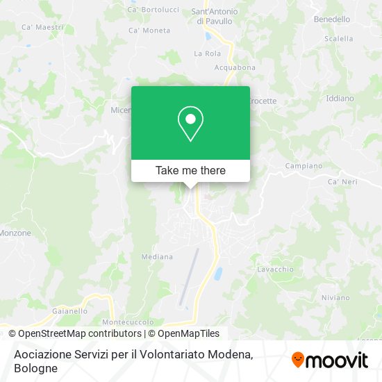 Aociazione Servizi per il Volontariato Modena map