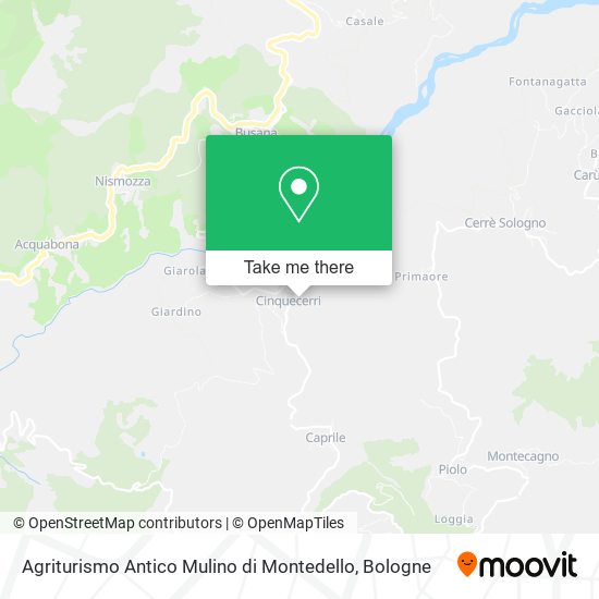 Agriturismo Antico Mulino di Montedello map