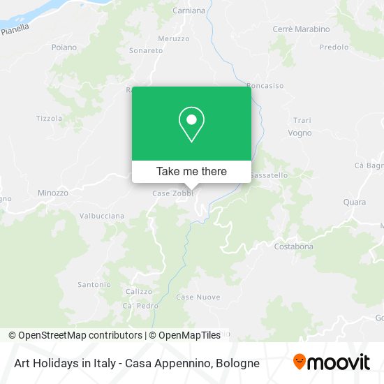 Art Holidays in Italy - Casa Appennino map