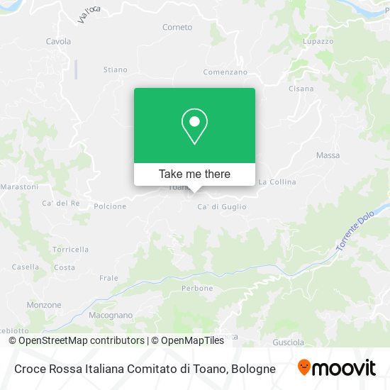Croce Rossa Italiana Comitato di Toano map