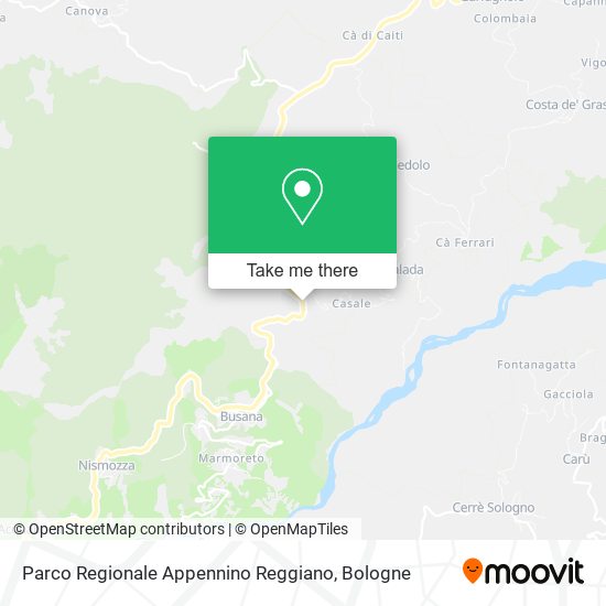 Parco Regionale Appennino Reggiano map