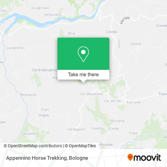 Appennino Horse Trekking map