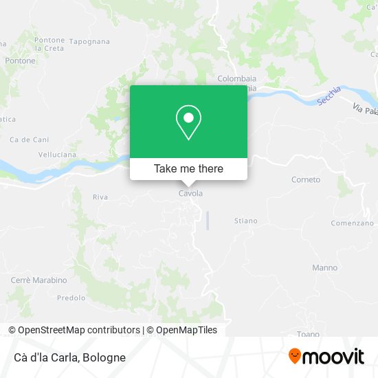 Cà d'la Carla map