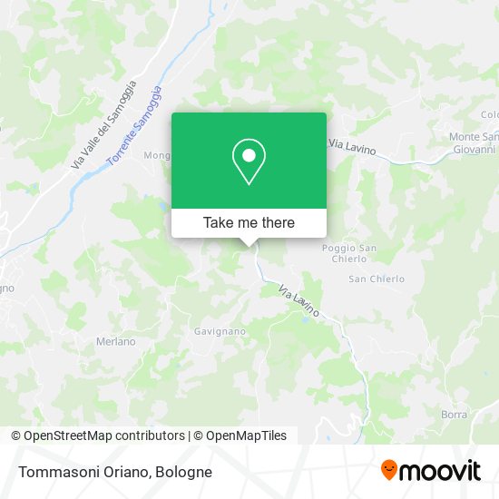 Tommasoni Oriano map