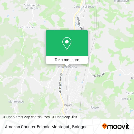 Amazon Counter-Edicola Montaguti map