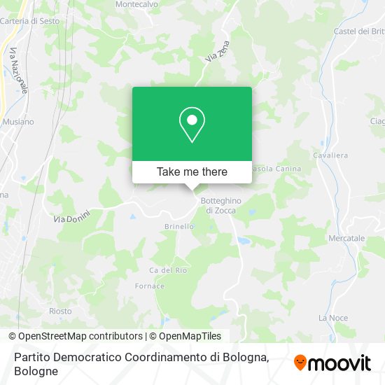 Partito Democratico Coordinamento di Bologna map