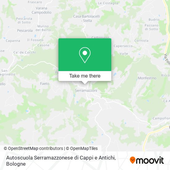 Autoscuola Serramazzonese di Cappi e Antichi map