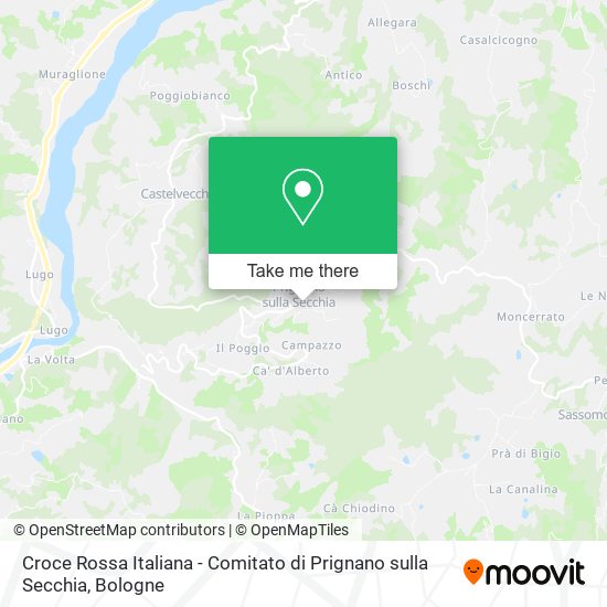 Croce Rossa Italiana - Comitato di Prignano sulla Secchia map