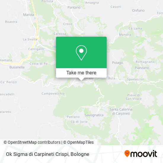Ok Sigma di Carpineti Crispi map