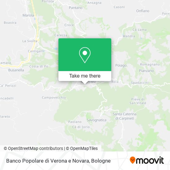 Banco Popolare di Verona e Novara map