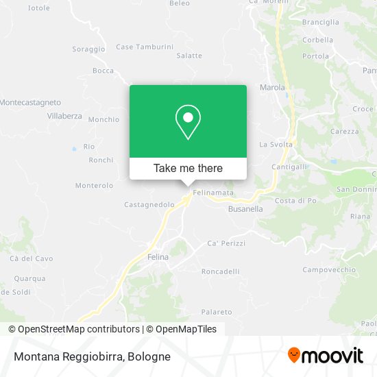 Montana Reggiobirra map