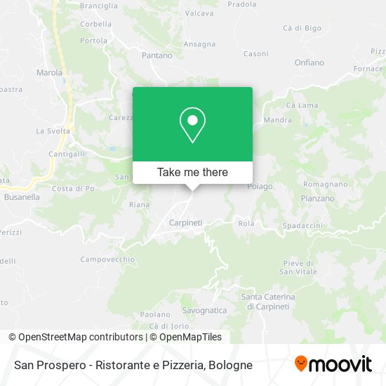 San Prospero - Ristorante e Pizzeria map