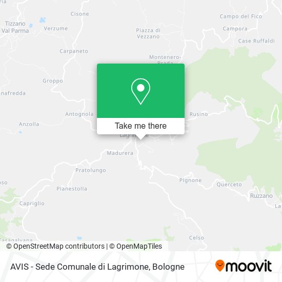 AVIS - Sede Comunale di Lagrimone map