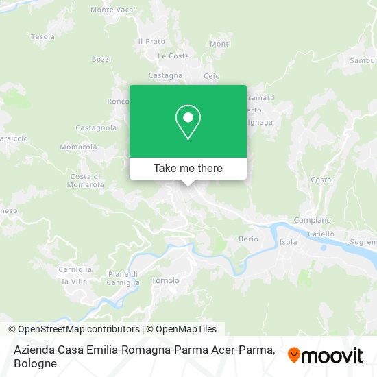 Azienda Casa Emilia-Romagna-Parma Acer-Parma map
