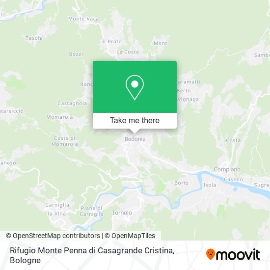 Rifugio Monte Penna di Casagrande Cristina map