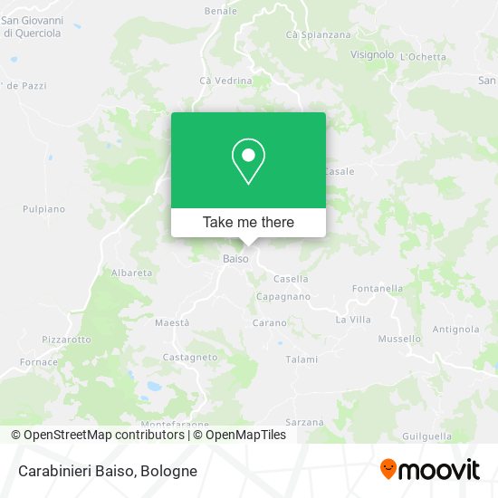 Carabinieri Baiso map