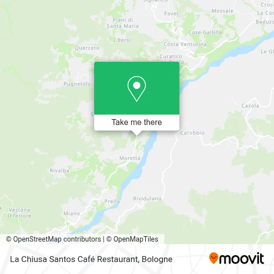 La Chiusa Santos Café Restaurant map