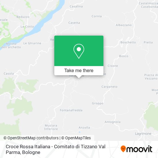 Croce Rossa Italiana - Comitato di Tizzano Val Parma map