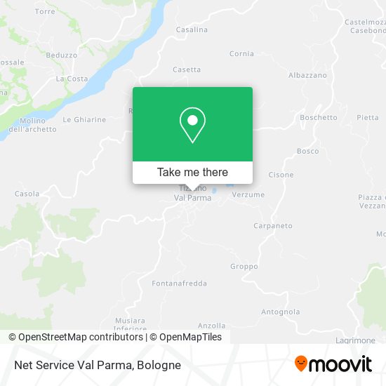 Net Service Val Parma map