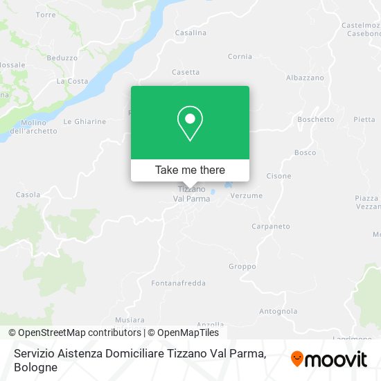 Servizio Aistenza Domiciliare Tizzano Val Parma map