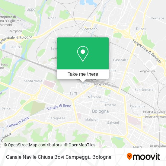 Canale Navile Chiusa Bovi Campeggi. map