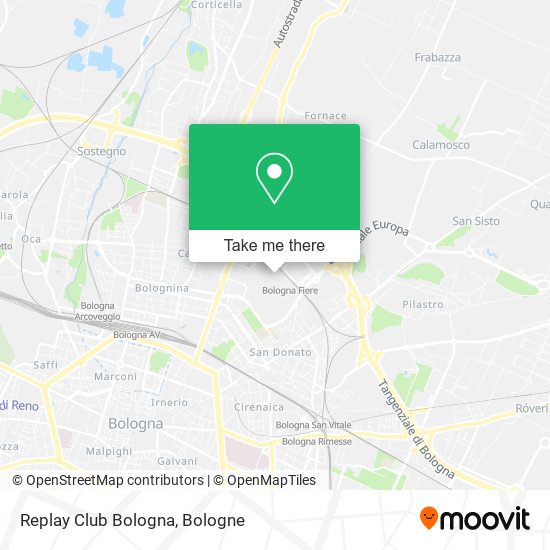 Replay Club Bologna map