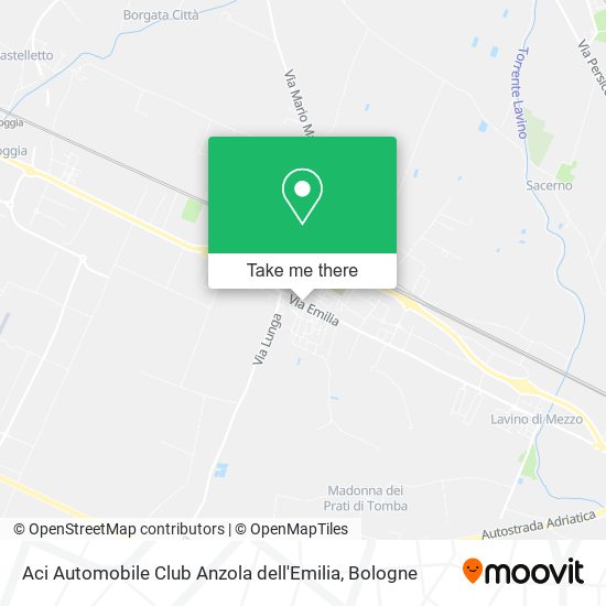 Aci Automobile Club Anzola dell'Emilia map