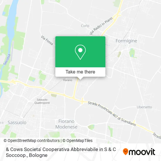 & Cows Societa' Cooperativa Abbreviabile in S & C Soccoop. map