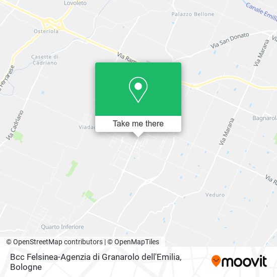 Bcc Felsinea-Agenzia di Granarolo dell'Emilia map