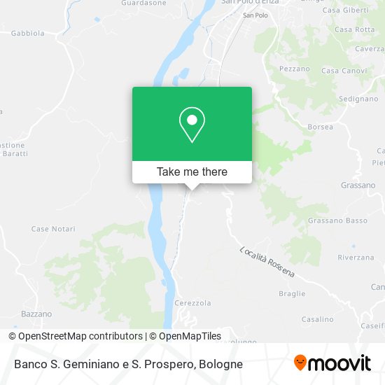 Banco S. Geminiano e S. Prospero map